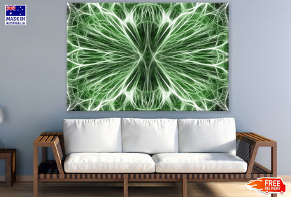 Green Digital Lines Abstract Design Print 100% Australian Made