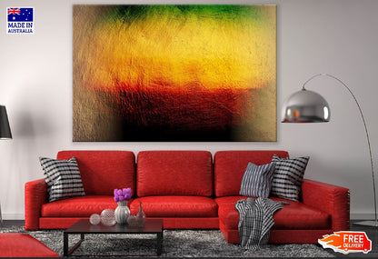 Red Yellow & Green Paint Abstract Design Print 100% Australian Made