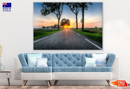 Road & Trees Sunset Photograph Print 100% Australian Made