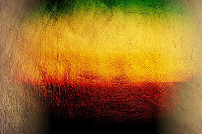 Red Yellow & Green Paint Abstract Design Print 100% Australian Made