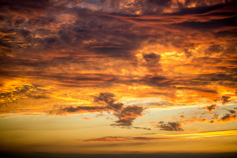 Sunset Cloudy Sky Scenery View Print 100% Australian Made