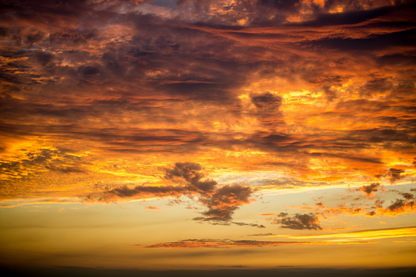 Sunset Cloudy Sky Scenery View Print 100% Australian Made
