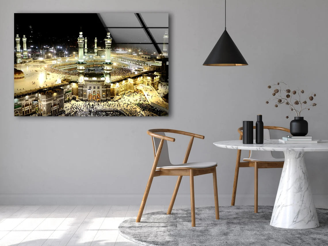 Mecca in Saudi Arabia Photograph Acrylic Glass Print Tempered Glass Wall Art 100% Made in Australia Ready to Hang