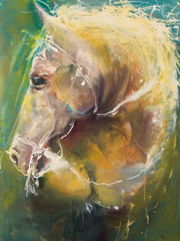 Horse Portrait Oil Painting Home Decor Premium Quality Poster Print Choose Your Sizes