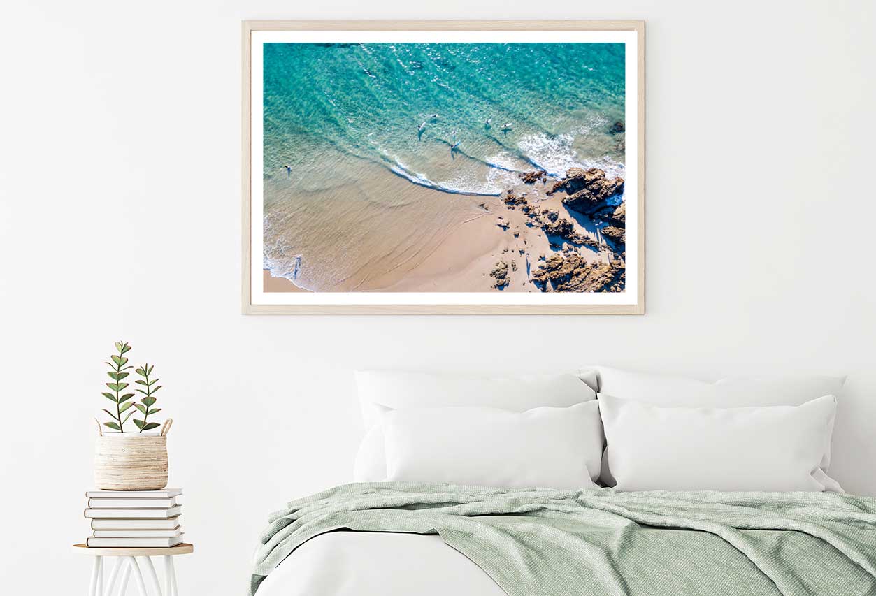 Byron Bay Clear Water Aerial View Photograph Home Decor Premium Quality Poster Print Choose Your Sizes