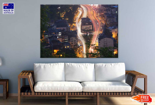 Trabzon City Skyline Night View Photograph Print 100% Australian Made