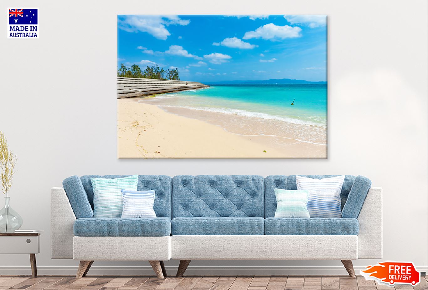 Kouri Beach Island View Photograph Okinawa Print 100% Australian Made
