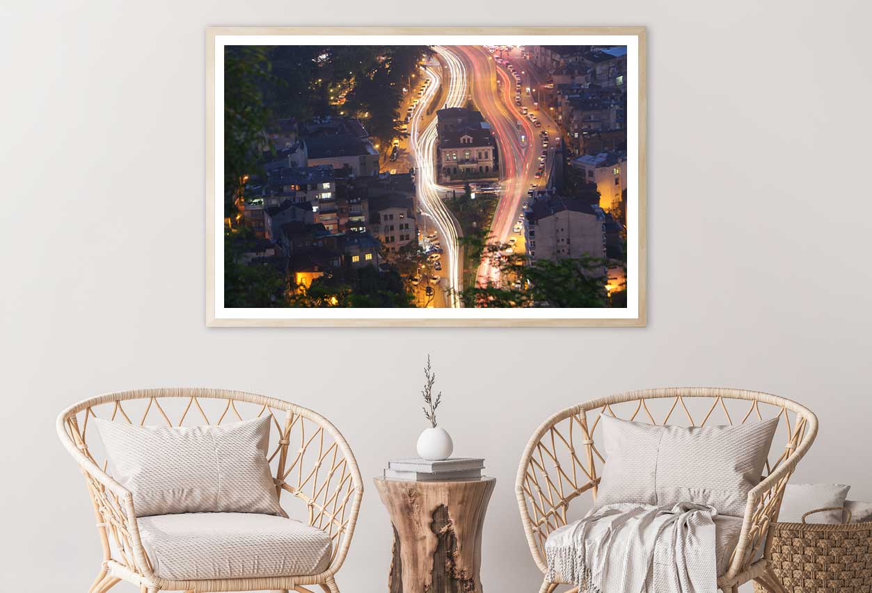 Trabzon City Skyline Night View Photograph Home Decor Premium Quality Poster Print Choose Your Sizes