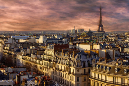 Parisian Skyline with the Eiffel Tower Photograph Print 100% Australian Made