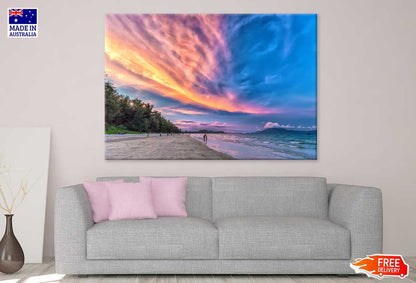 Cloudy Sunset Scenery Beach View Photograph Print 100% Australian Made