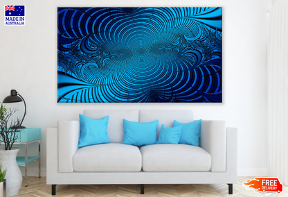 Blue Abstract Design Print 100% Australian Made