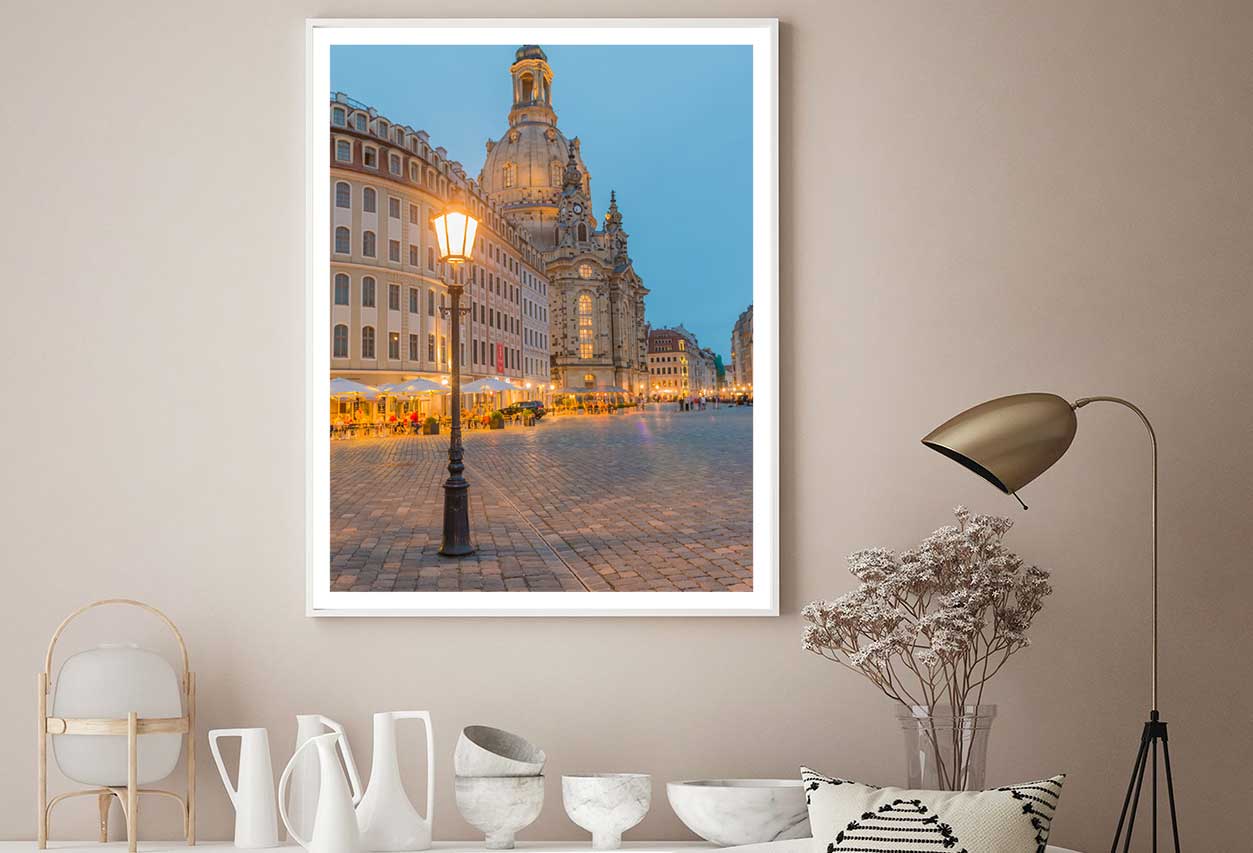 Lutheran Church View Photograph in Dresden Home Decor Premium Quality Poster Print Choose Your Sizes