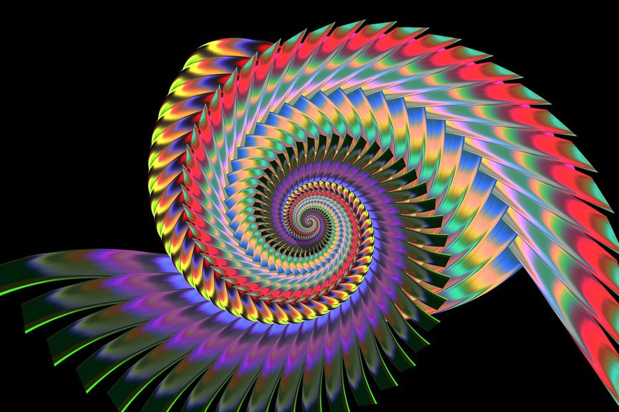 Colorful Ornament Spiral Abstract Design Print 100% Australian Made