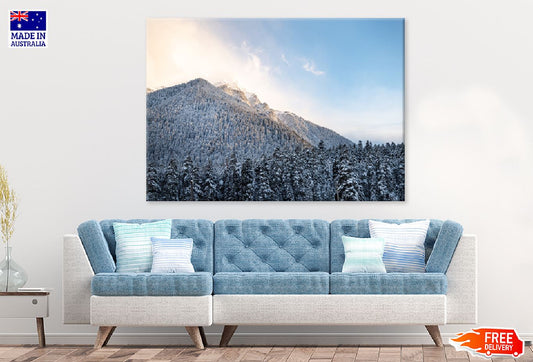 Snowy Forest Mountain Scenery Photograph Print 100% Australian Made