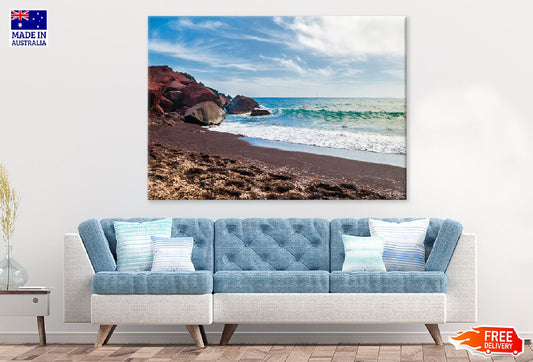 Red Beach Santorini Island Greece Photograph Print 100% Australian Made