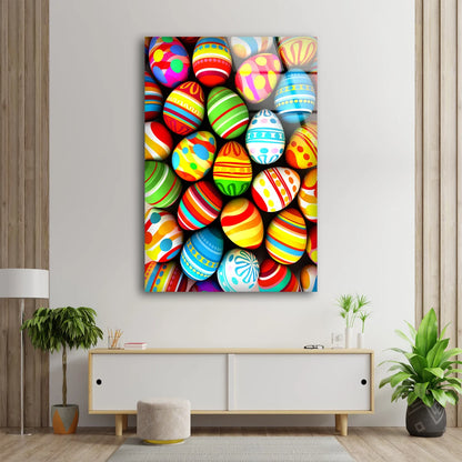 Colorful Easter Eggs Photograph Acrylic Glass Print Tempered Glass Wall Art 100% Made in Australia Ready to Hang