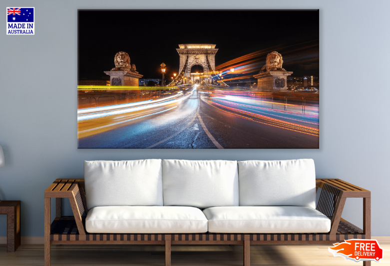 Hungary Buda Castle At Night View Photograph Print 100% Australian Made