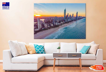 Beach & Gold Coast Sunset View Photograph Print 100% Australian Made