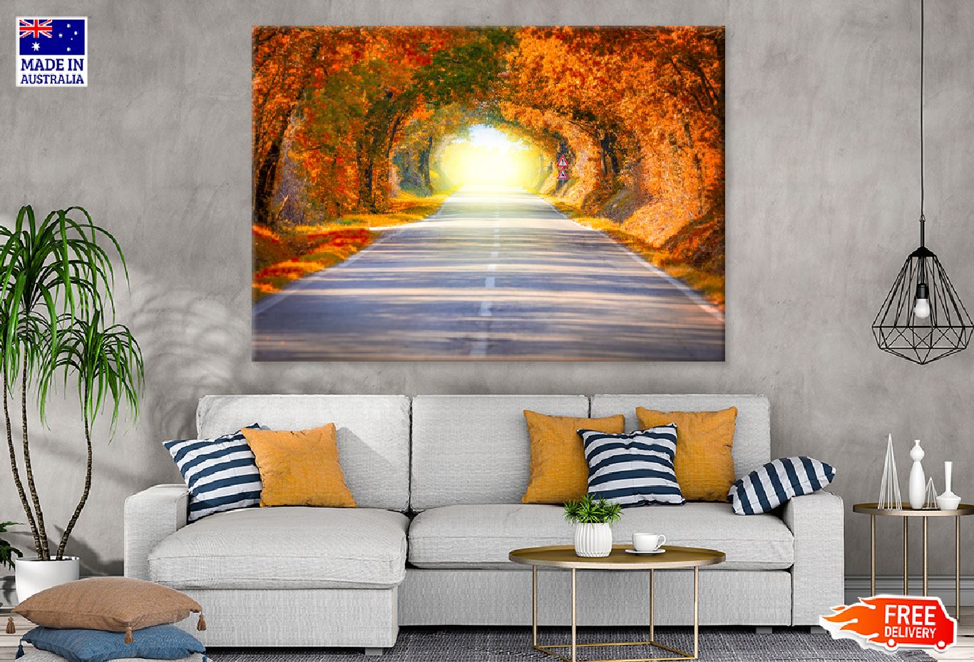 Autumn Fall Road Landscape View Photograph Print 100% Australian Made