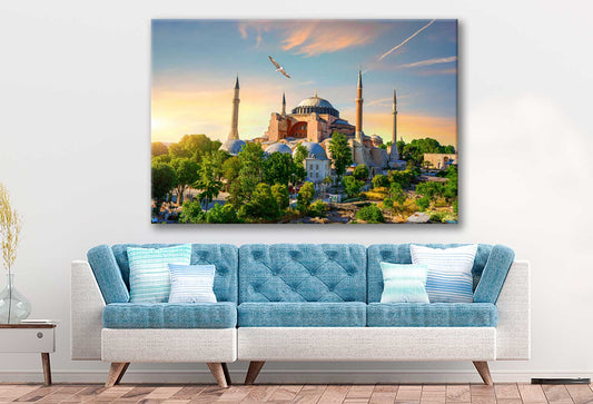 Bella Home Hagia Sophia Sunset View Istanbul Print Canvas Ready to hang