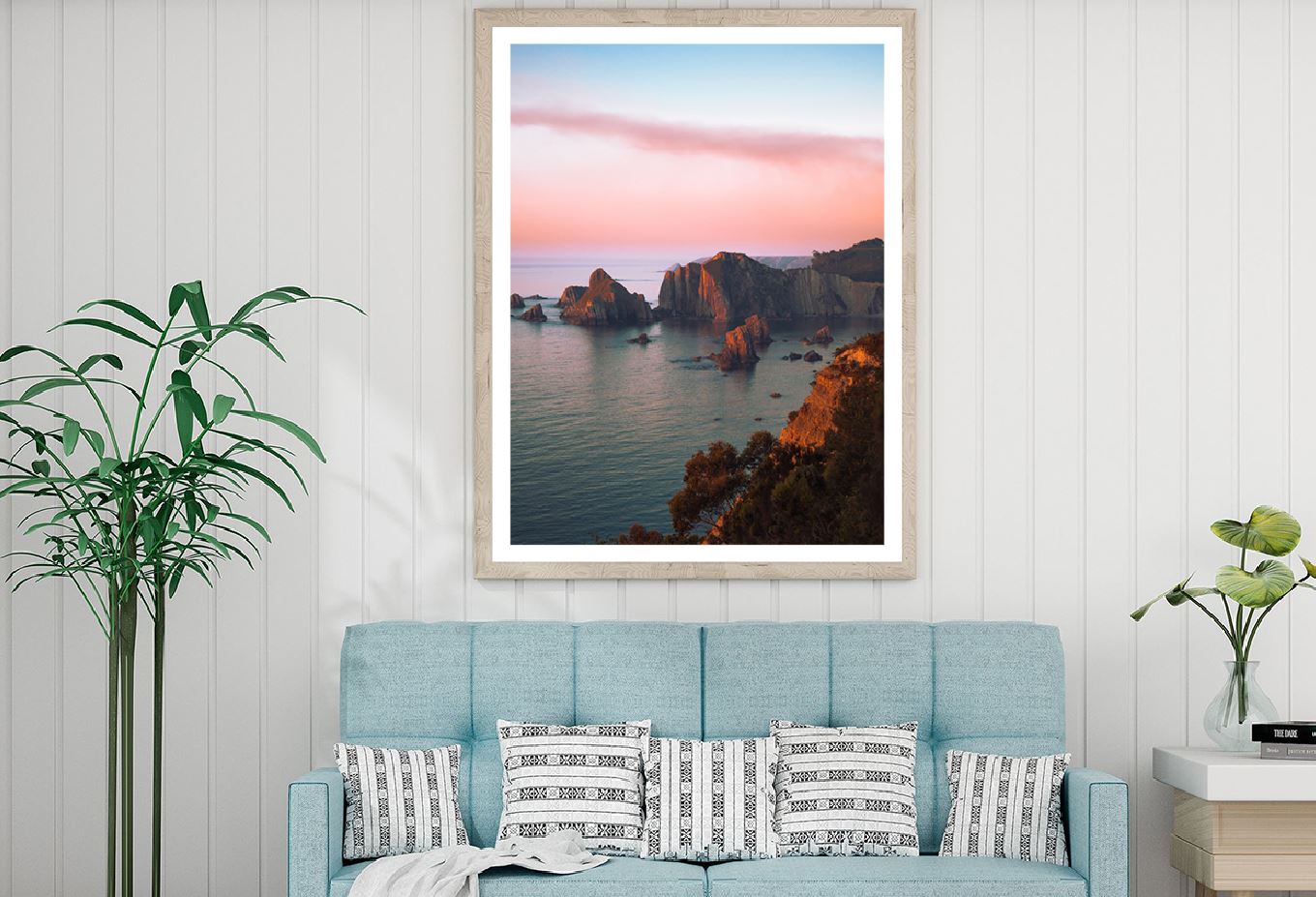 Sea with Cliffs Sunset Scenery View Photograph Home Decor Premium Quality Poster Print Choose Your Sizes