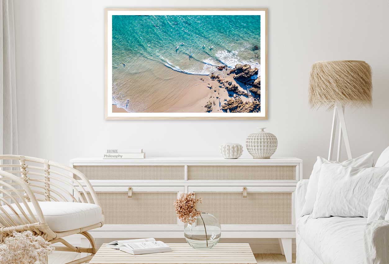 Byron Bay Clear Water Aerial View Photograph Home Decor Premium Quality Poster Print Choose Your Sizes