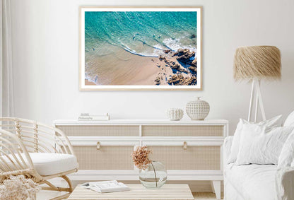 Byron Bay Clear Water Aerial View Photograph Home Decor Premium Quality Poster Print Choose Your Sizes