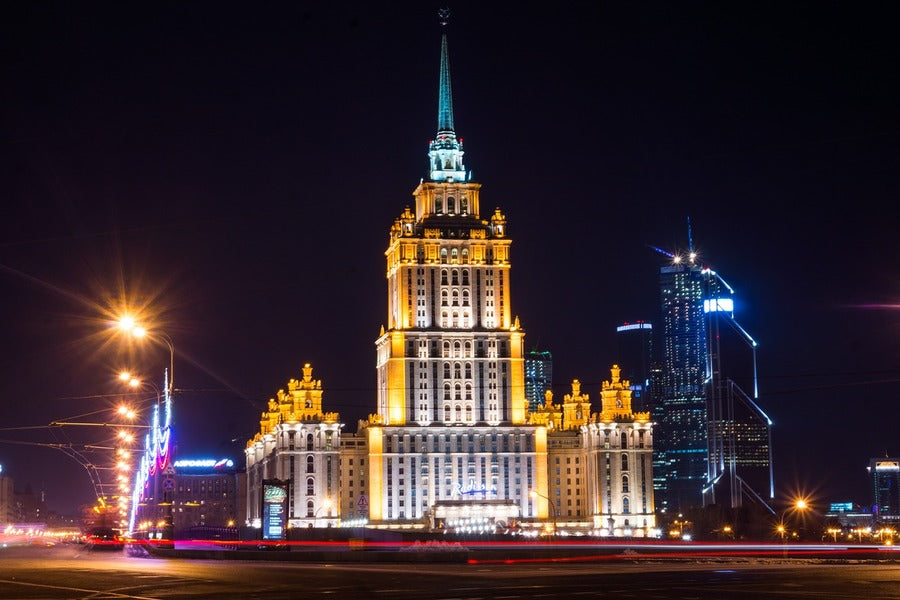 Four Seasons Hotel Moscow Night View Photograph Print 100% Australian Made
