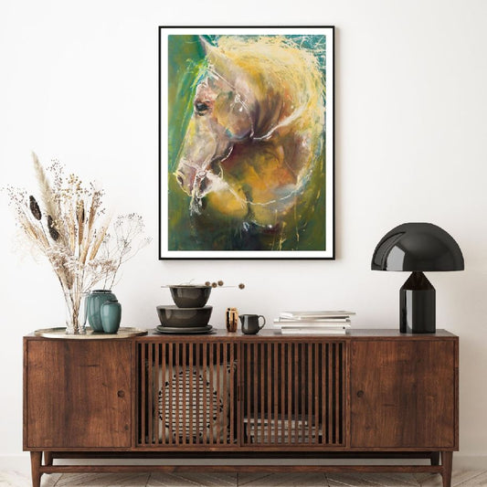 Horse Portrait Oil Painting Home Decor Premium Quality Poster Print Choose Your Sizes