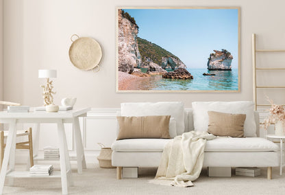 Faraglioni di Puglia Sea & Rocks View Photograph Home Decor Premium Quality Poster Print Choose Your Sizes