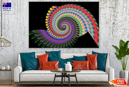 Colorful Ornament Spiral Abstract Design Print 100% Australian Made