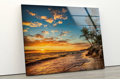 Sea Sunset Scenery Photograph Acrylic Glass Print Tempered Glass Wall Art 100% Made in Australia Ready to Hang