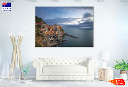 City Mountain Cloudy Sky View Print 100% Australian Made