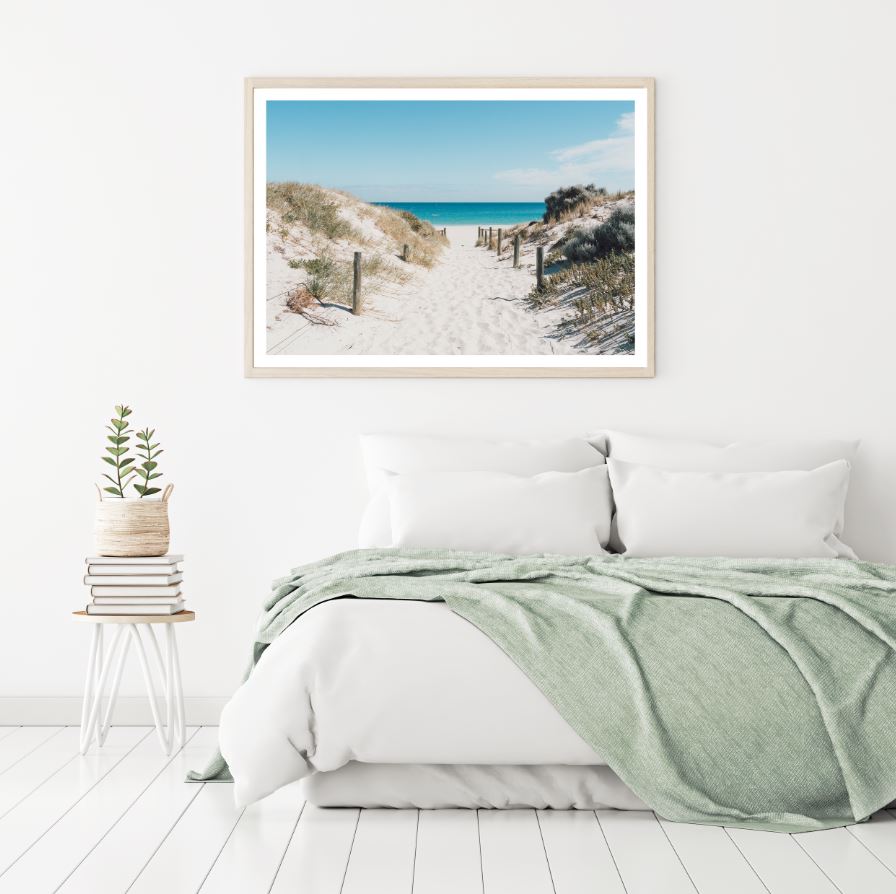 Sand Path to Sea Photograph Home Decor Premium Quality Poster Print Choose Your Sizes