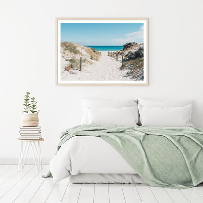 Sand Path to Sea Photograph Home Decor Premium Quality Poster Print Choose Your Sizes