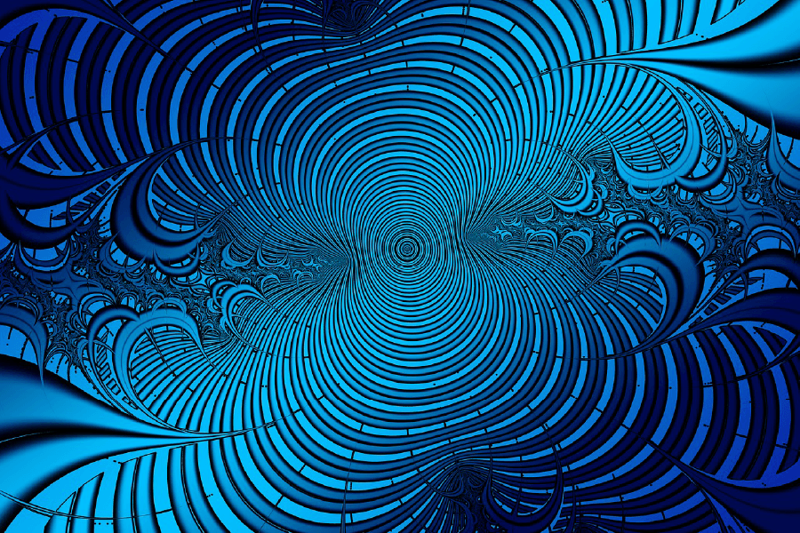 Blue Abstract Design Print 100% Australian Made