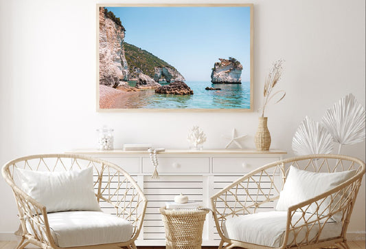 Faraglioni di Puglia Sea & Rocks View Photograph Home Decor Premium Quality Poster Print Choose Your Sizes