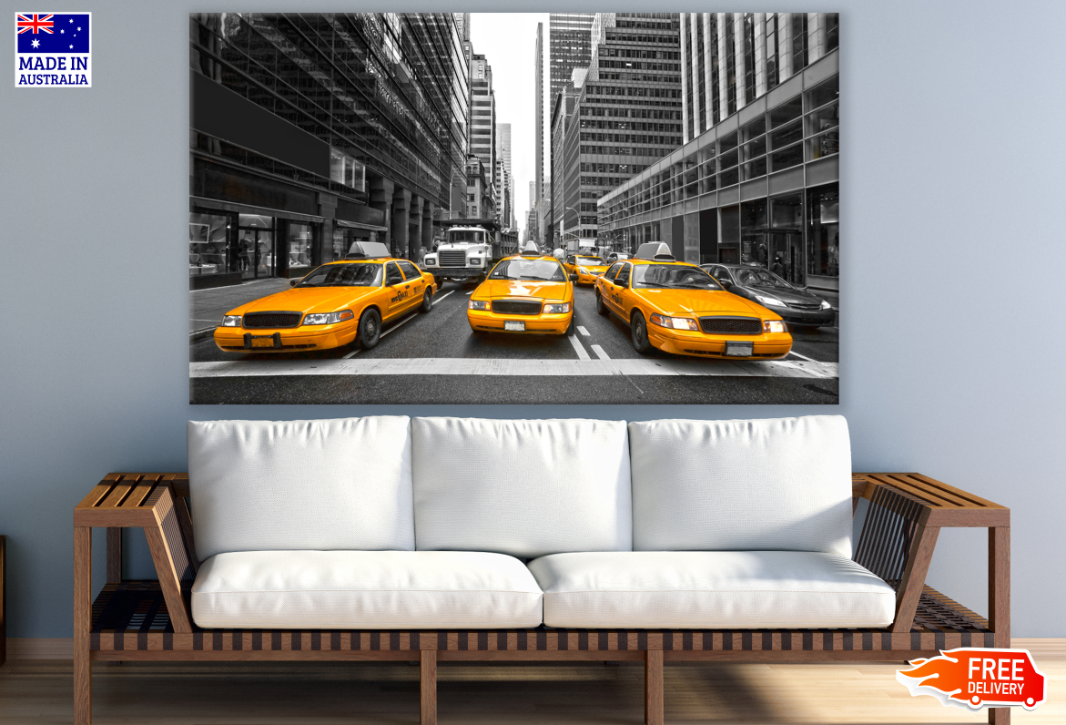 City Taxi in Street Photograph Print 100% Australian Made