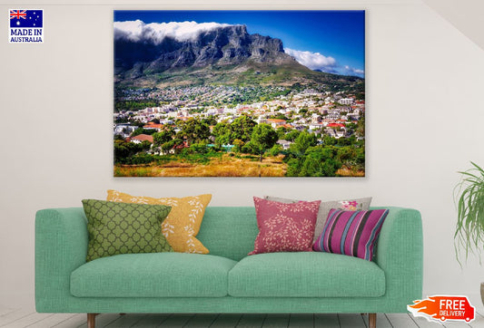 Maclear's Beacon Mountain & Cityscape South Africa Print 100% Australian Made
