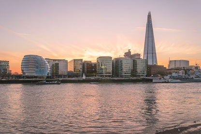 The Shard with City Hall and HMS Belfast View From Lake London Print 100% Australian Made