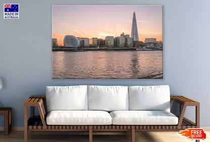 The Shard with City Hall and HMS Belfast View From Lake London Print 100% Australian Made