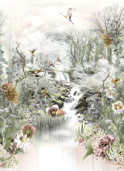 Bird & Water Stream Painting Home Decor Premium Quality Poster Print Choose Your Sizes