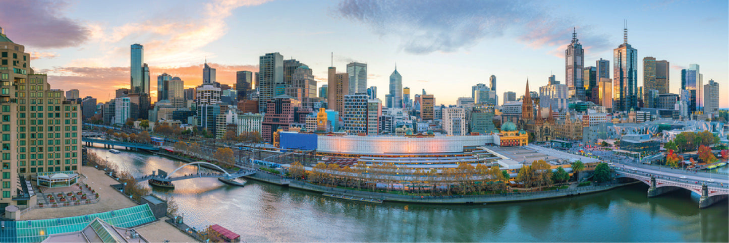 Panoramic Canvas City Skyline View High Quality 100% Australian made wall Canvas Print ready to hang