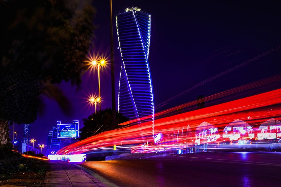 Riyadh City Night View Photograph, Saudi Arabia Print 100% Australian Made