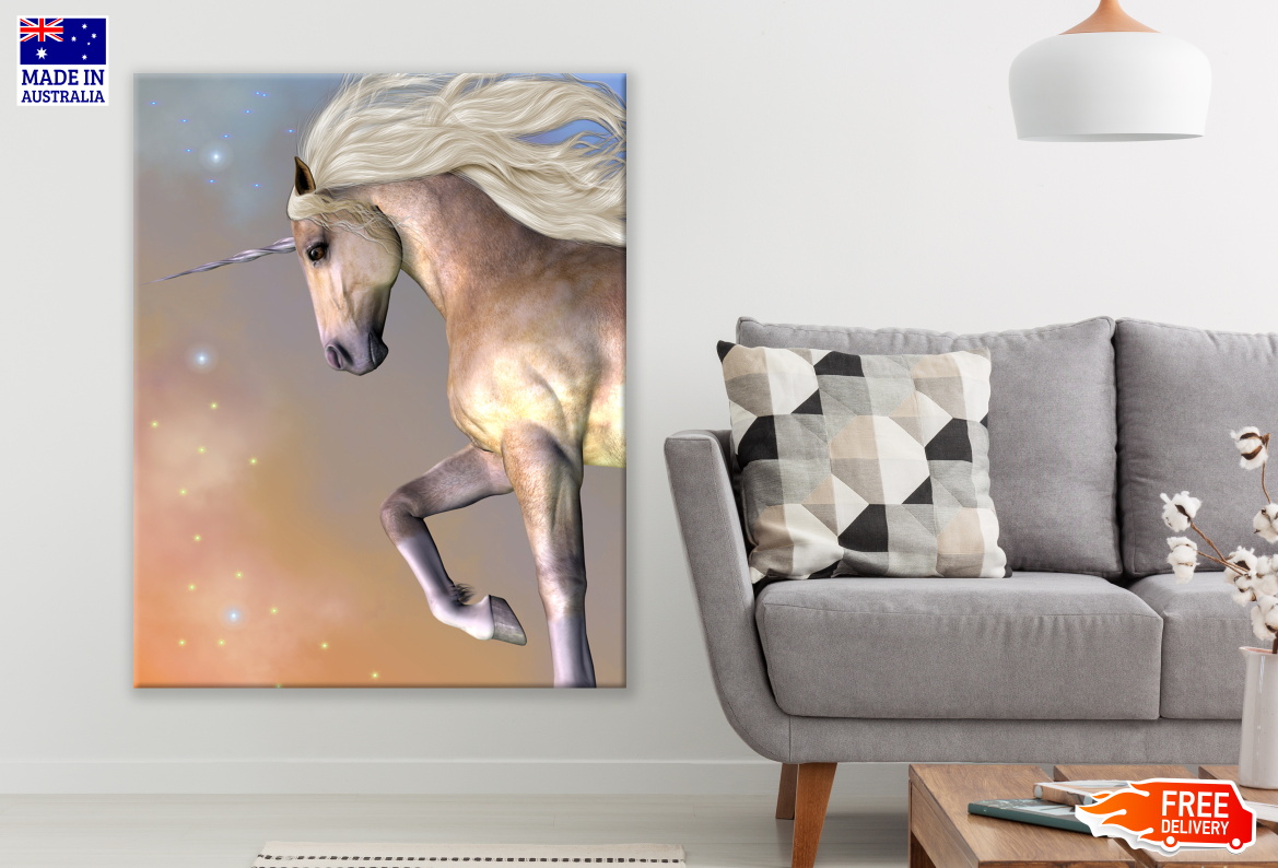 Unicorn Horse Portrait Painting Print 100% Australian Made