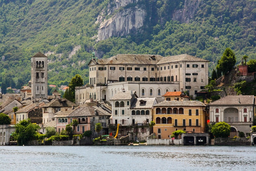 Isola San Giulio Island in Lake Orta Italy Print 100% Australian Made