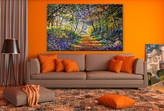 Colourful Forest Oil Painting Print 100% Australian Made