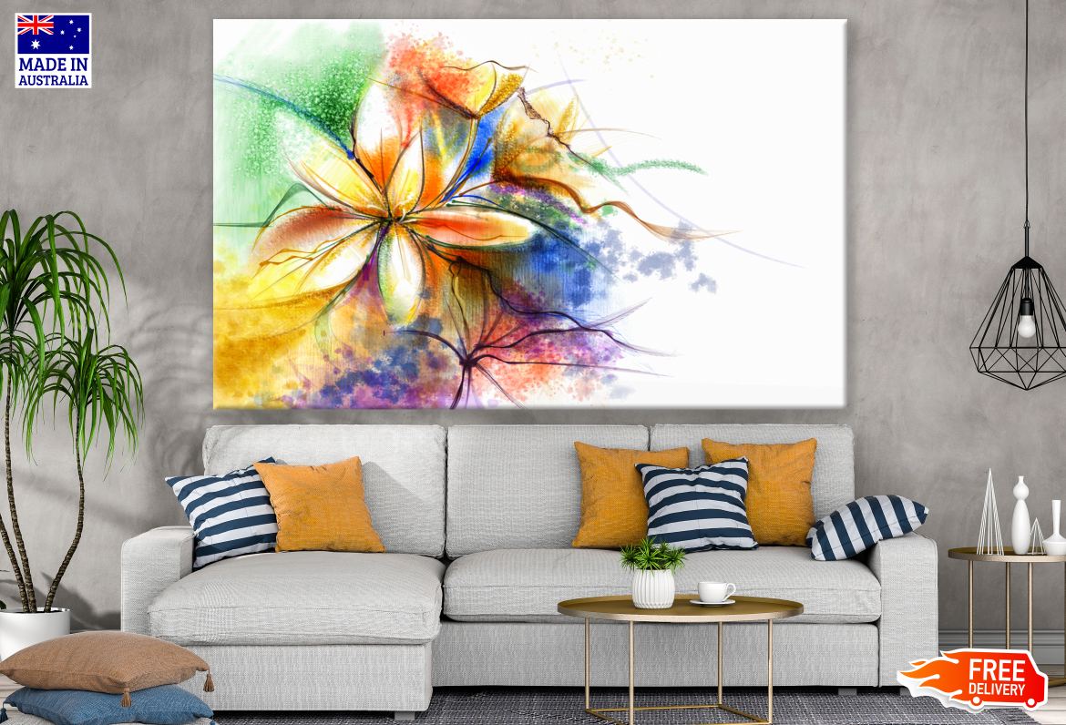 Abstract Watercolour Flower Painting Print 100% Australian Made