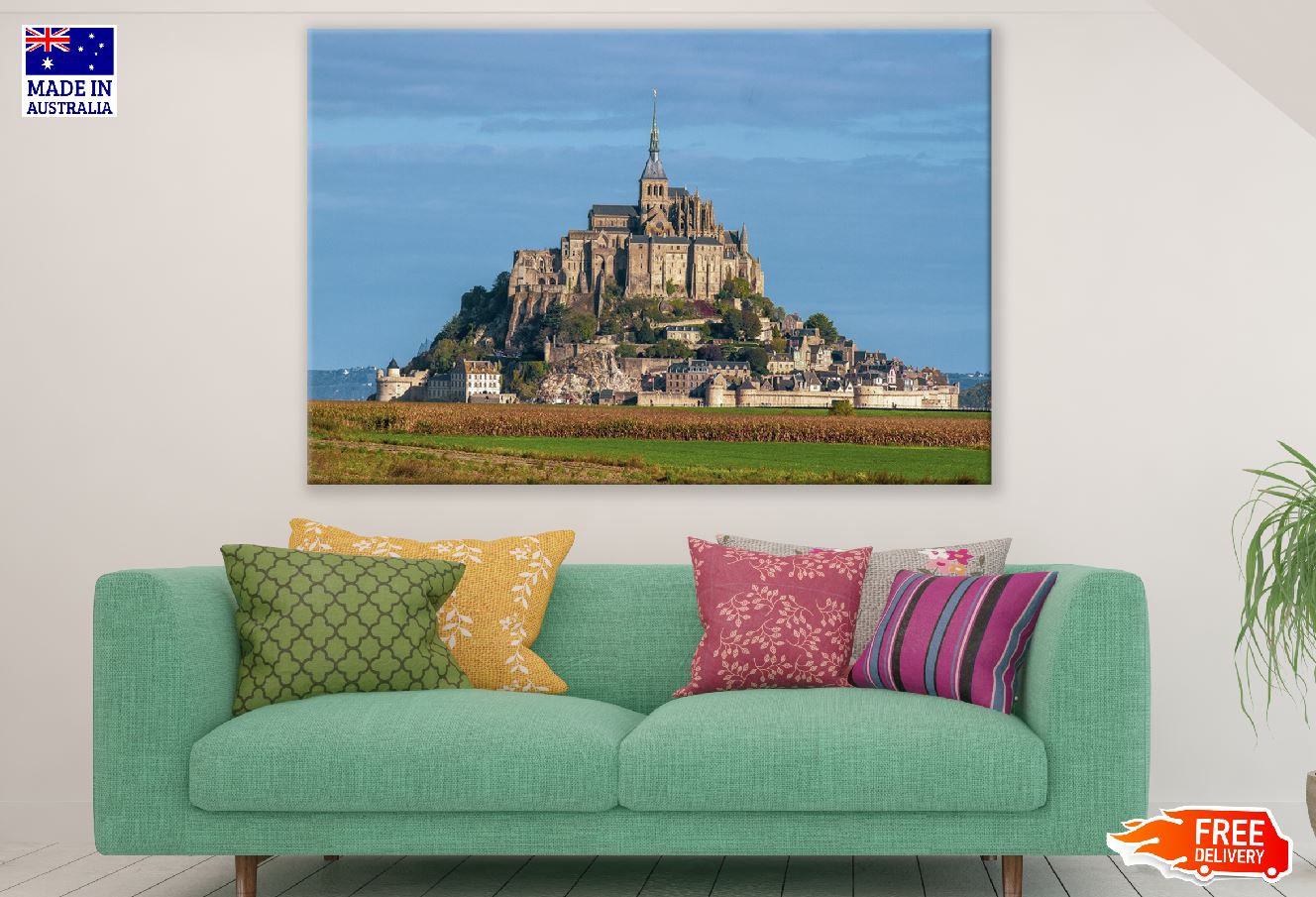 Mont Saint-Michel in Normandy, Northern France Print 100% Australian Made