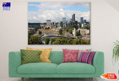 Vilnius City Aerial View Photograph Lithuania Print 100% Australian Made
